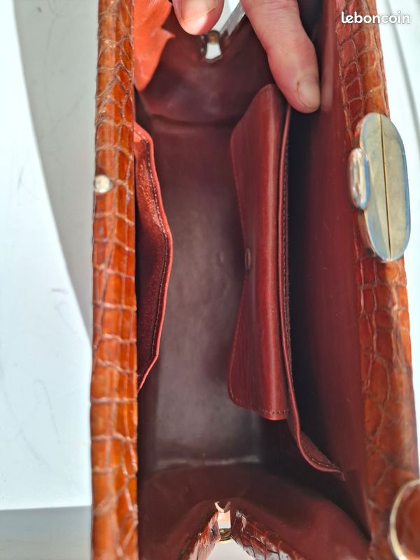 Sac à main cuir vintage croco.... (image 6)