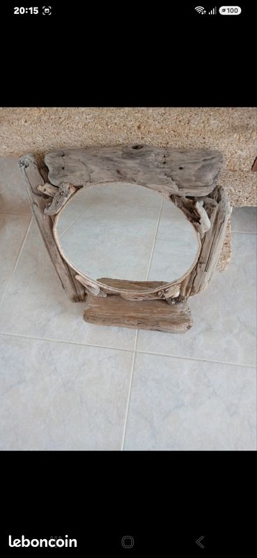 Miroir en bois flotté neuf (image 2)