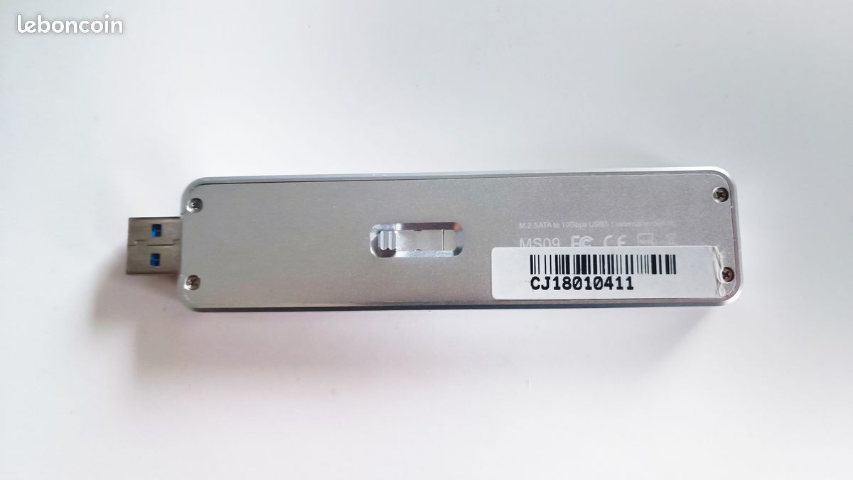 Boîtier externe disque dur M.2 SATA SSD SilverStone SST-MS09S - USB 3.1 Gen 2 (image 4)