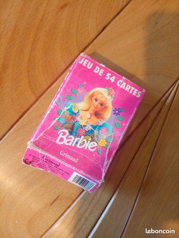 Jeu De Cartes Barbie - Occasion - Fabriqué En France - Pour Collection Ou Jeu D'enfant