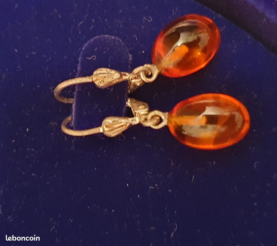 Boucle d oreille ambre (image 1)