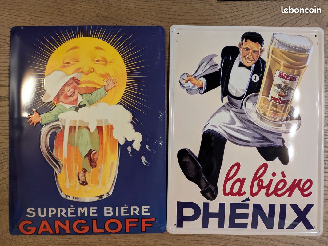 PLAQUE PUBLICITAIRE MÉTAL - Bière de garde CH'TI - 33 cm x 27