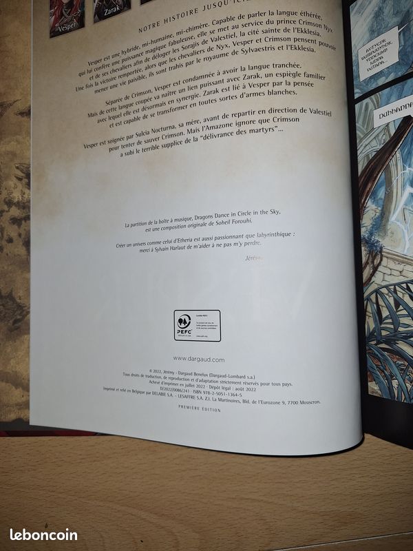 VESPER Tome 2 Jeremy Dargaud Première édition (image 4)