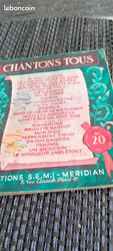 Vieux livre vintage de chansons (image 4)