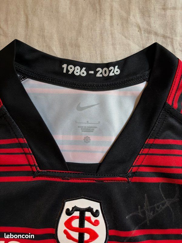 Maillot De Rugby Vintage Toac Toec – Violet, Taille M, Porté N°2 (club Français)