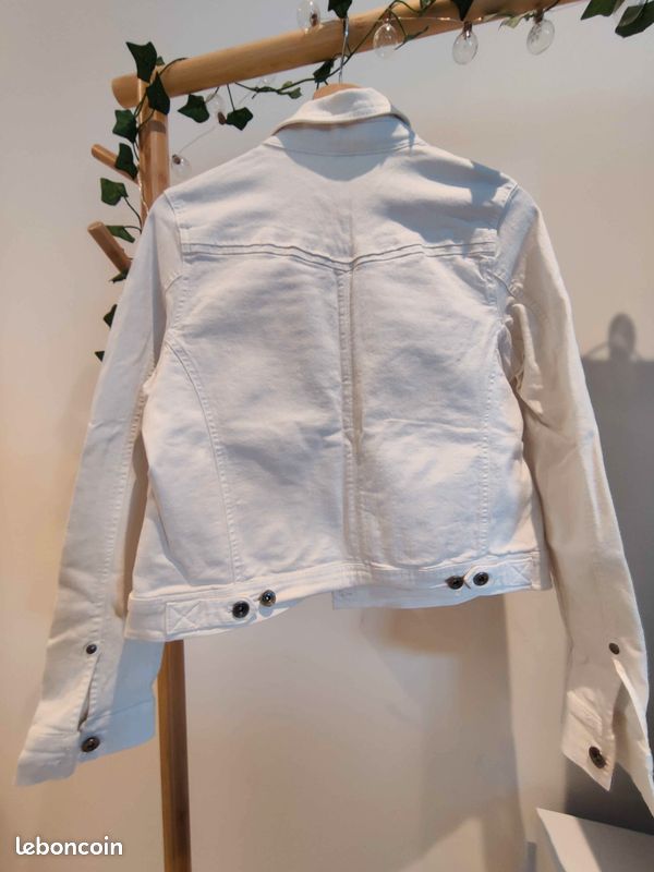 Veste] Jean Blanche Courte M&S Mode Vêtements