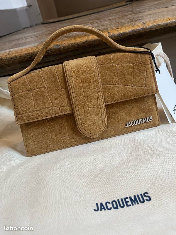 Sac à Main Jacquemus Le Grand Bambino En Cuir Marron - Taille Moyenne - Neuf Avec étiquettes