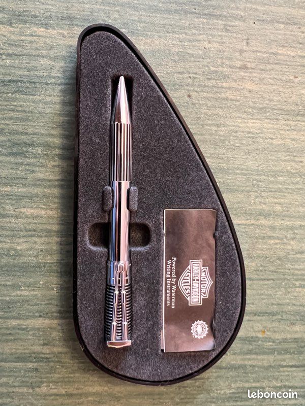 Stylo à Bille Waterman Harley Davidson Orange - Neuf Avec Boîte, Finition Chrome, Encre Noire