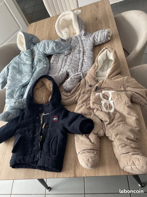 Manteau et combinaison hiver bébé garçon 1, et mois