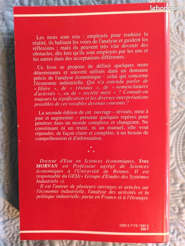 Fondements d'Economie Industrielle d'Yves Morvan 2e édition (image 2)