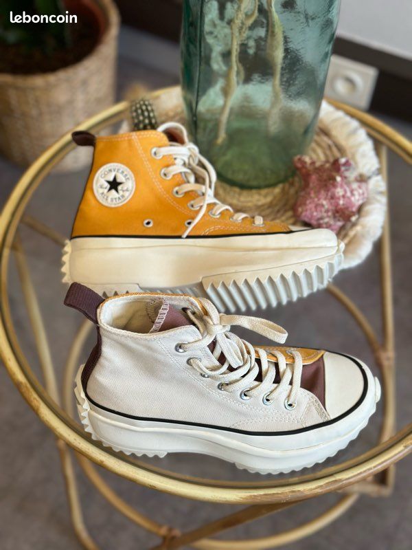 Converse Plateforme Converse All Star Femme Beige Converse Run