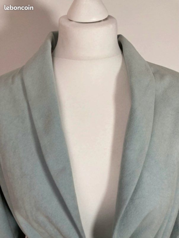 Blazer en velours bleu clair vintage taille S (image 4)