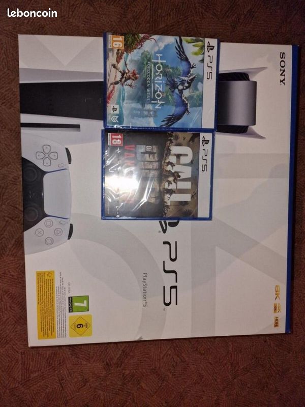 Ps5 NEUF PlayStation 5 Standart + 2 jeux (image 1)