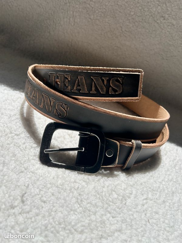 Ceinture en cuir jeans bordure taille 105 cm (image 4)