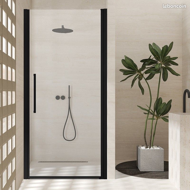 Porte de douche Tots NERA 80 cm NEUVE (image 1)