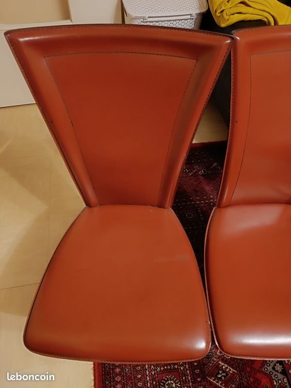 Chaises en cuire lot de 4 (image 5)