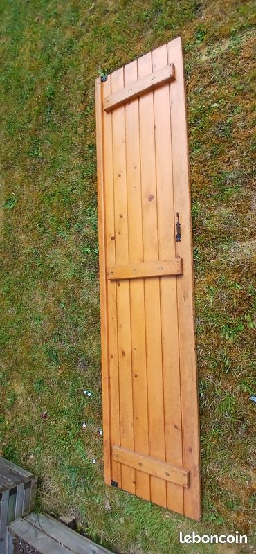 Volet en pin avec ferronerie (un pan) 225x53 (image 3)