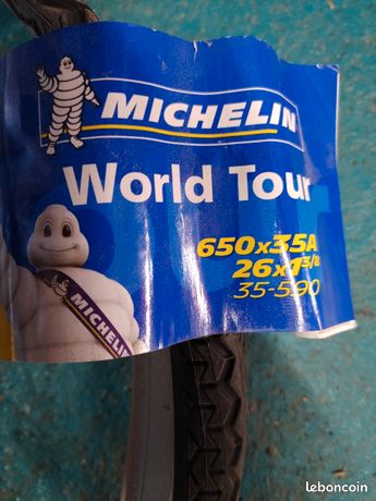 Pneu vélo - Michelin - World Tour - 700x35 - Tringle rigide - Noir