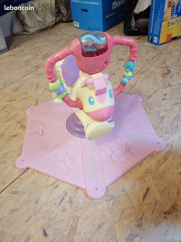 Zèbre tourni rebond rose (image 1)