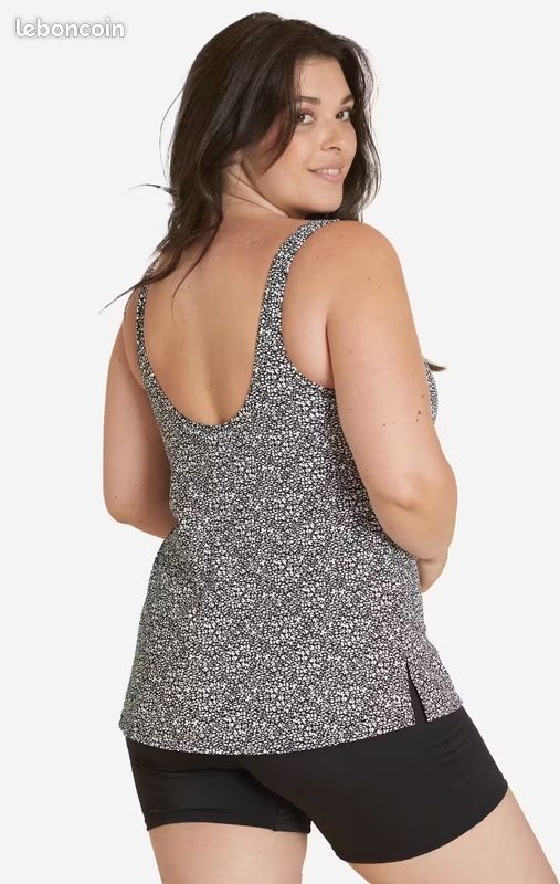 Maillot de bain 1 pièce tankini shorty (image 2)