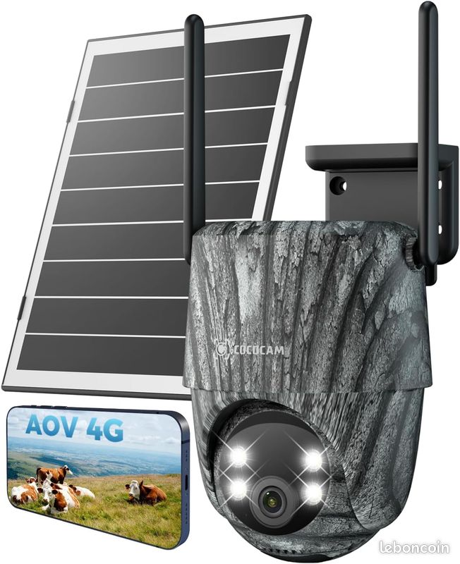 NEUVE Caméra de chasse 2K solaire et 4G pour surveillance extérieure (image 2)