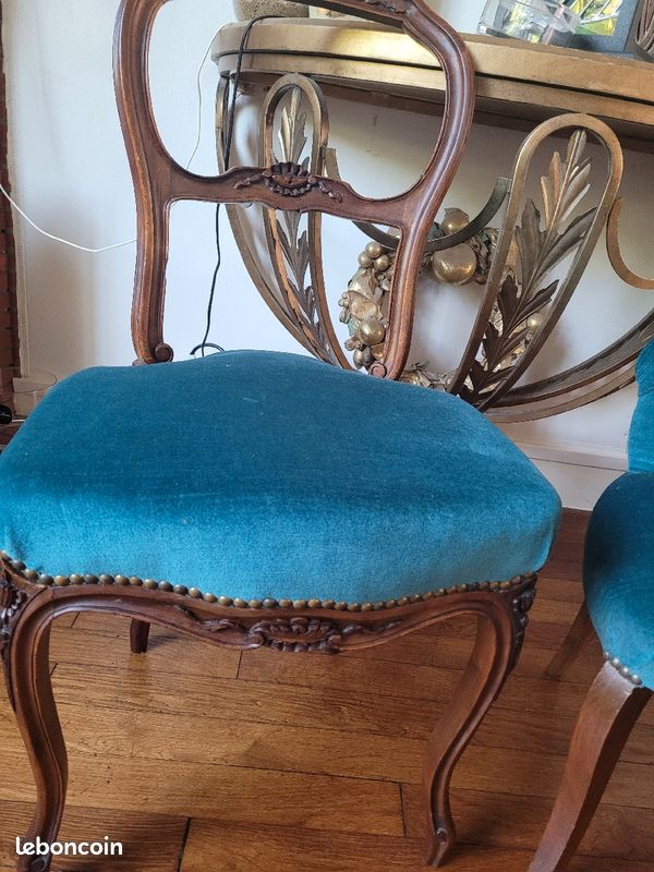 Vend lots de deux très belles chaises d'époques très belle qualité (image 3)