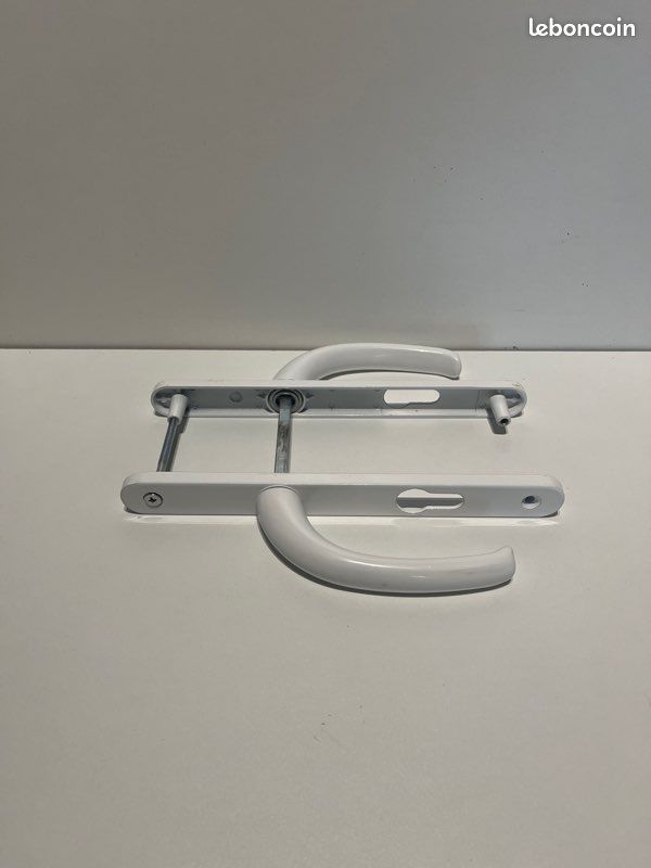 Poignée de porte vitrée blanc 90 mm (image 2)