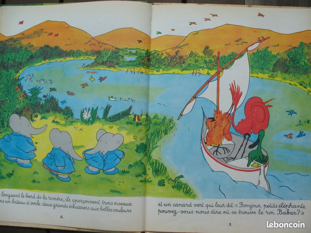 BABAR dans l'ile aux oiseaux --- BABAR et la planete molle ---- GRANDS ALBUMS HACHETTE (image 5)