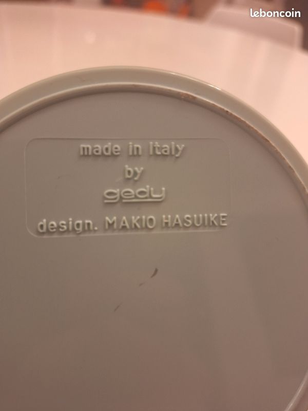 Pot à Coton Vintage Design Makio Hasuike Pour GEDY Italie - Années 70, Gris, Occasion (bon état)