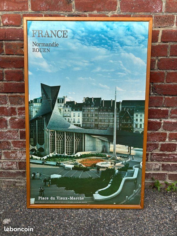 Affiche Normandie - Poster Vintage Surf et Plage