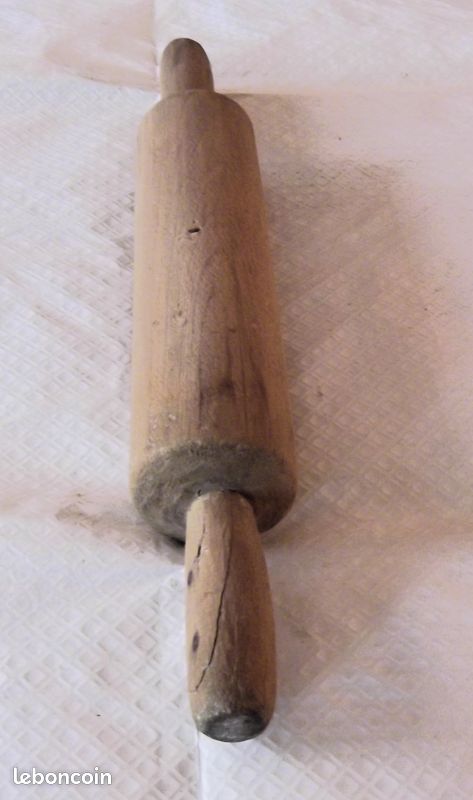 ANCIEN ROULEAU À pâtisserie en bois à décors EUR 28,00 - FR