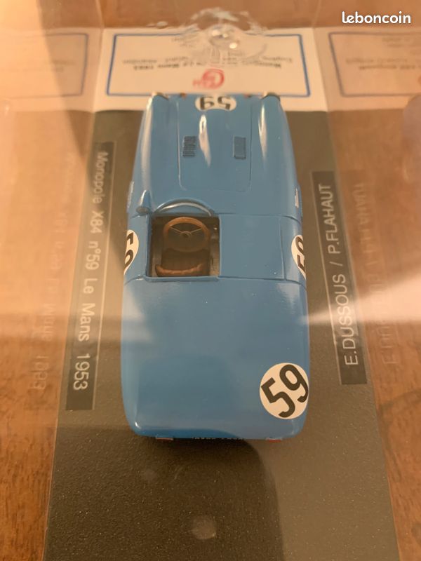 Miniature Monopole X84 N°59 – 24 Heures Du Mans 1953 – GCAM 1/43, édition Limitée, Neuve