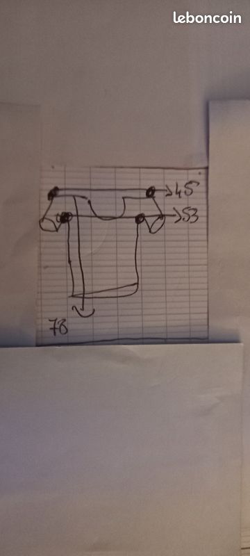 Tee shirt noir long fantaisie taille M (image 8)