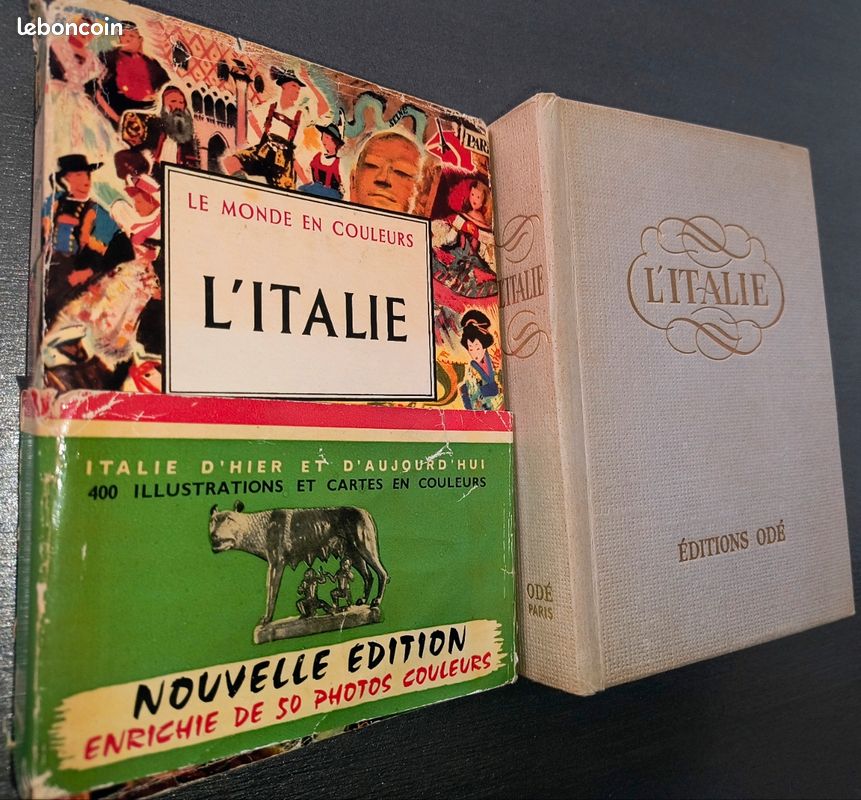 Lot de 6 ODÉ Le monde en couleurs DORÉ OGRIZEK : L'ITALIE 1959 + LA FRANCE 1957 + LA SUISSE 1958 + LE PORTUGAL 1960 + LA GRANDE BRETAGNE 1958 + L'AFRIQUE DU NORD 1952 (image 3)