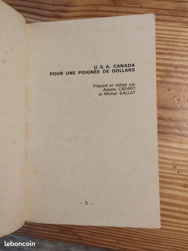 Livre USA Canada pour une poignée de dollars Edition Air France (image 4)