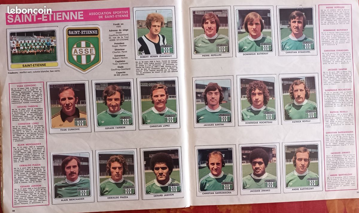 N° 38 - IMAGE VIGNETTE PANINI - FOOT 2024 2025 - DOMINIQUE ROCHETEAU ST