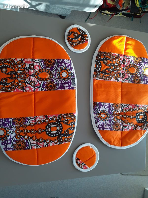 Élégantes pièces Sets de table en tissu africain (image 4)