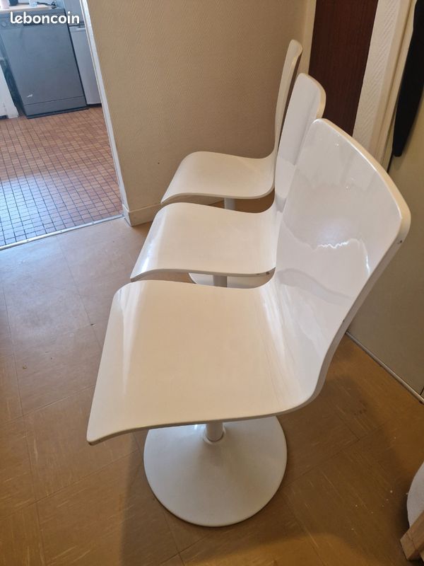 Lot de 3 chaises blanche (image 2)