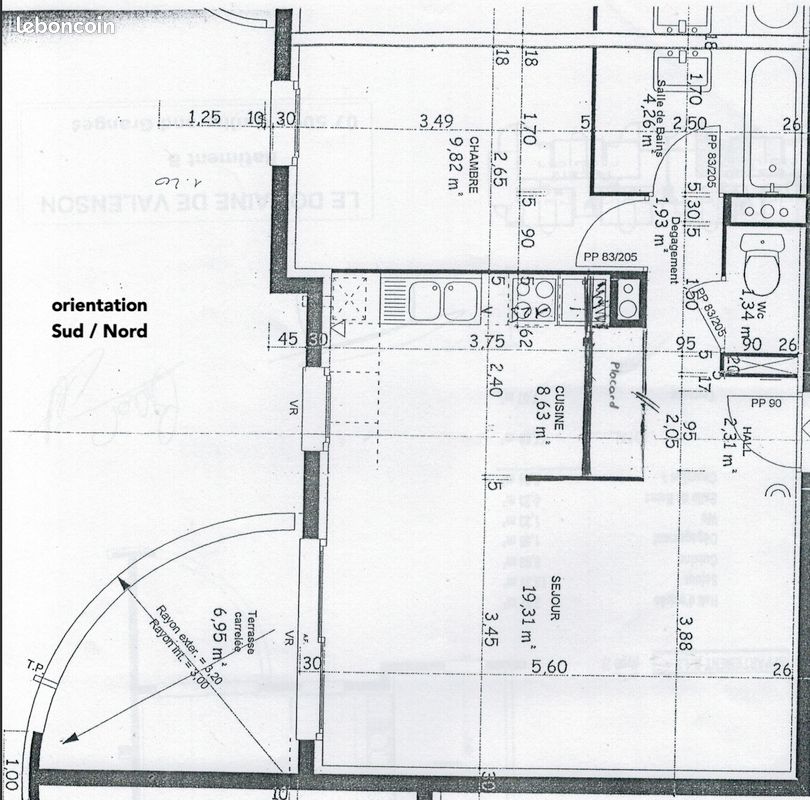 Appartement 2 pièces 50 m² · à Guilherand-Granges · 50 m² · 735 €/mois