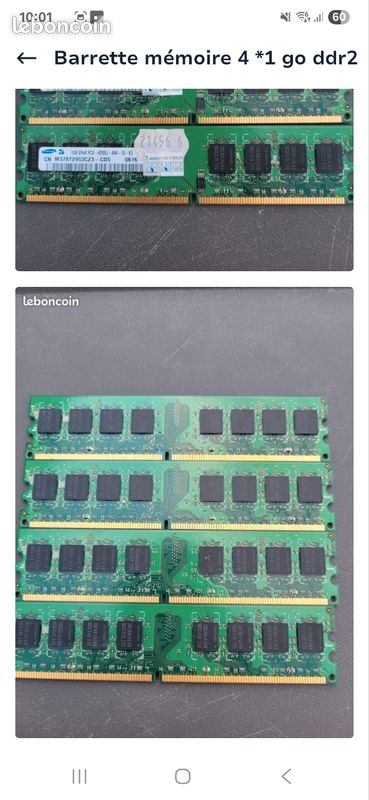 Lot 4 *1 go ddr2 pour tour (image 2)