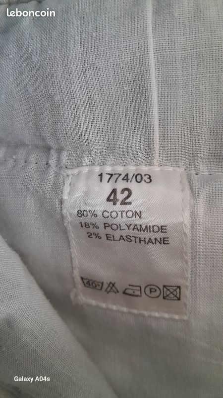 Pantalon velours gris (image 4)