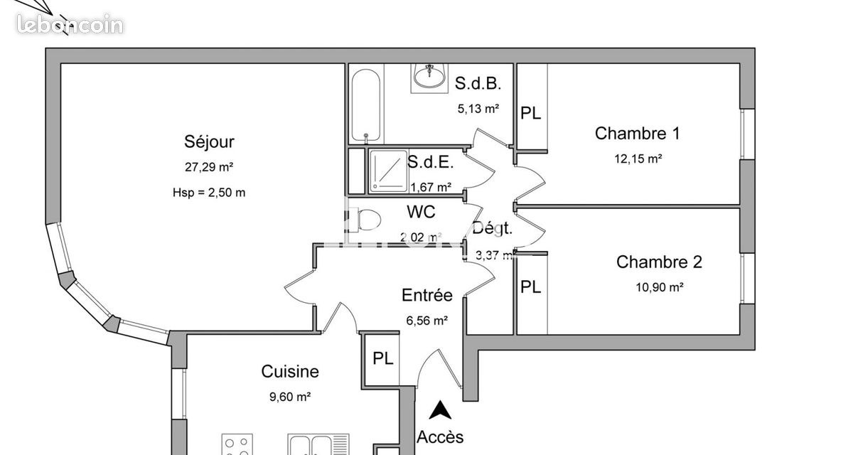 Appartement 3 pièces 79 m² · à Châtenay-Malabry · 79 m² · 1 406 €