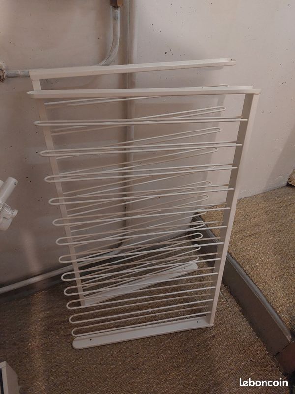 Porte-pantalons coulissant, blanc, 100x58 cm (image 1)
