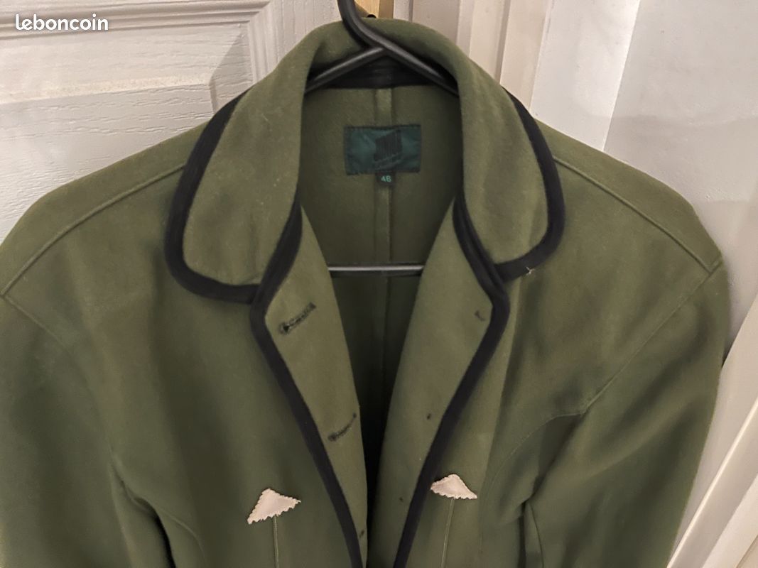 Veste En Lin Style Tyrolien Vintage Taille 48 - Occasion Très Bon état - Femme