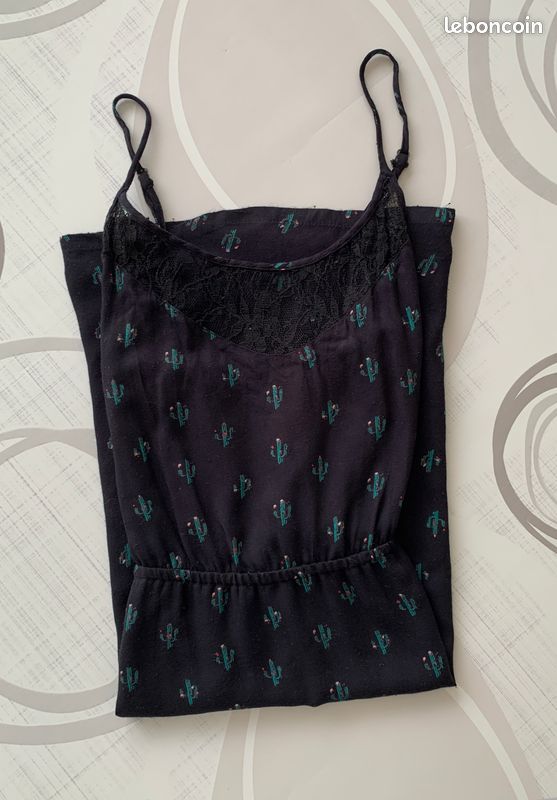 Robe noire imprimée - L/40 - Jennyfer (image 3)