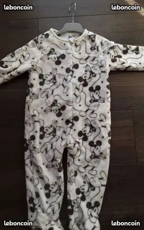 Pyjama Mickey Mouse Taille 24 Mois - Neuf Avec étiquettes, Gris, Coton, Unisexe