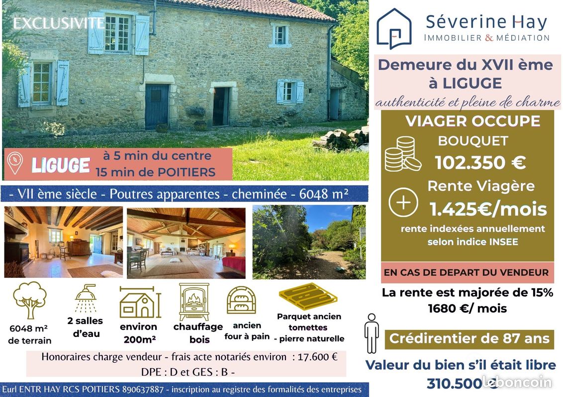Maison 6 pièces 200 m² · à Ligugé · 200 m² · 102 350 €