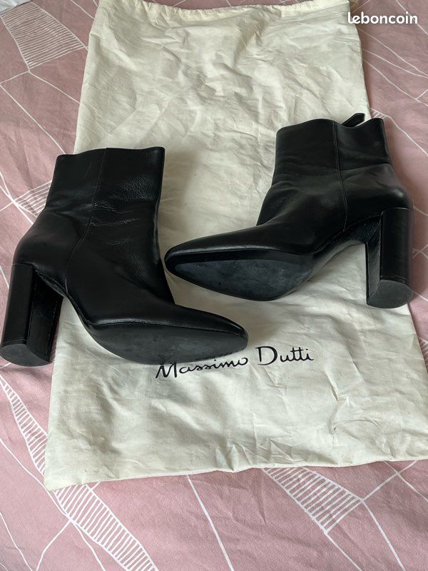 Bottines Noires Massimo Dutti (image 2)