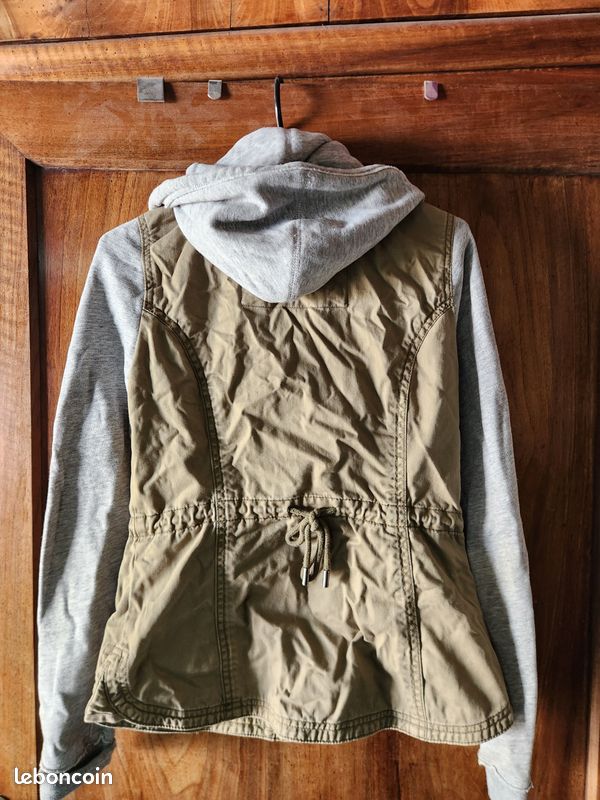 Veste cargo à manches tricotées gris (image 2)