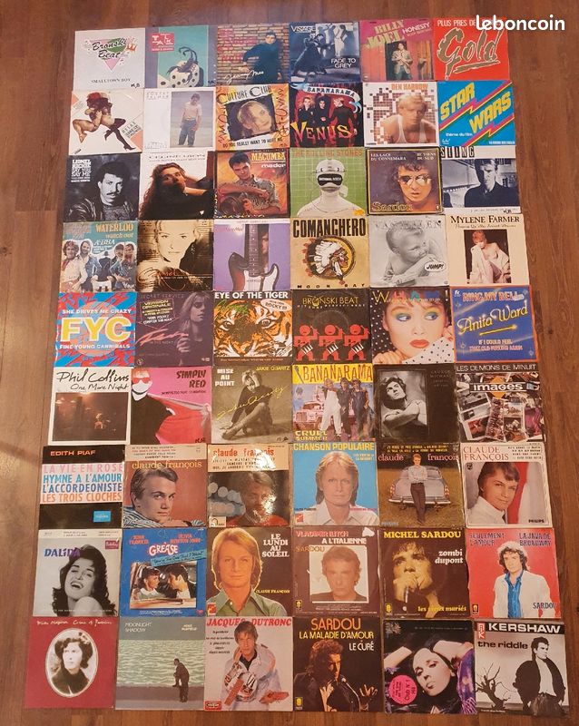 Vinyle 45 tours, Sting, Collins, Goldman, Dion, Queen, Sandra, Stones (image 2)